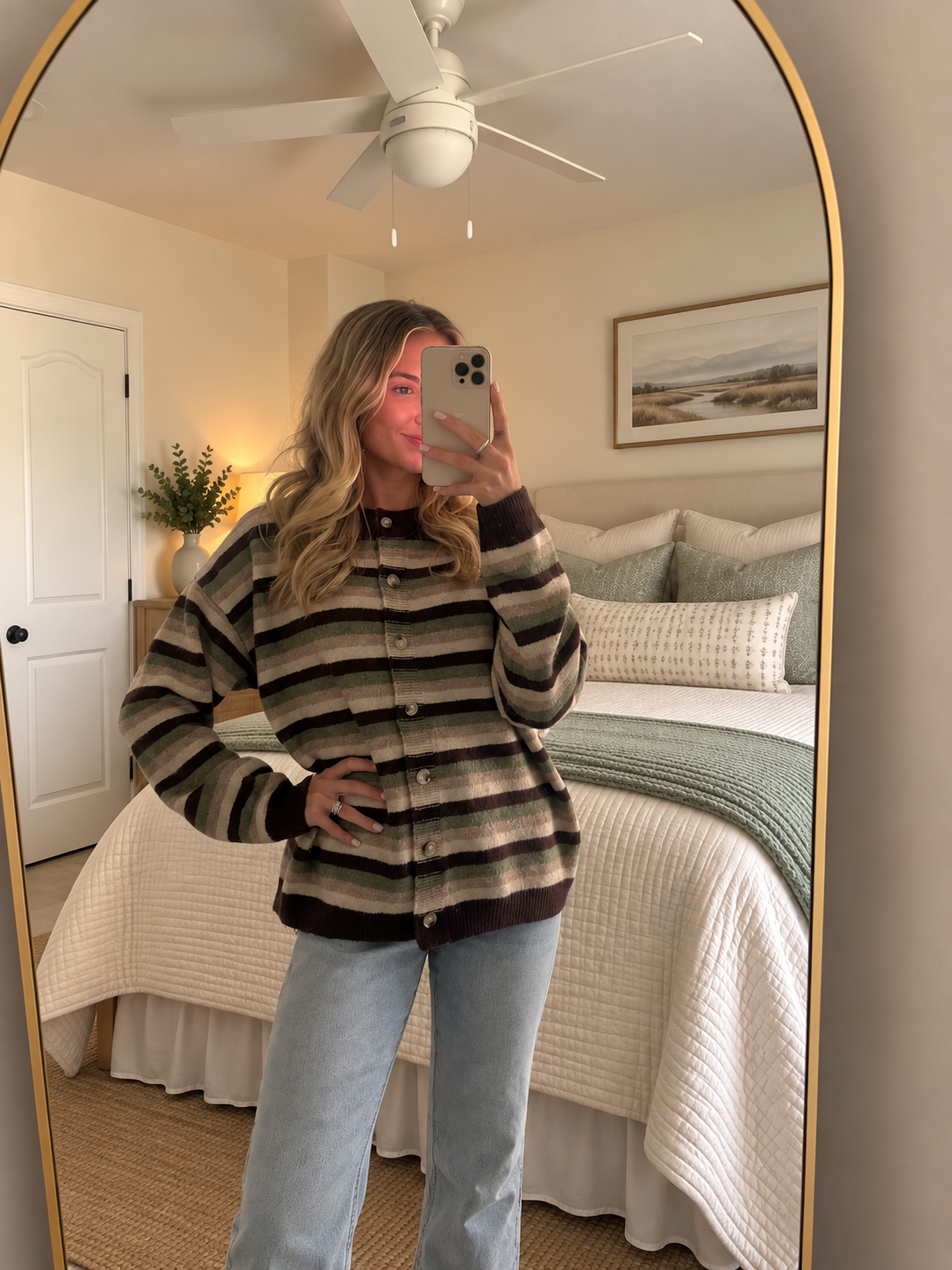 Sagewood Stripe Cardigan