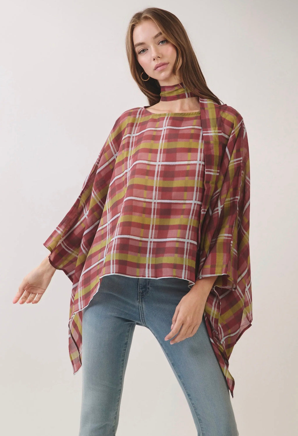Rowan Plaid Poncho