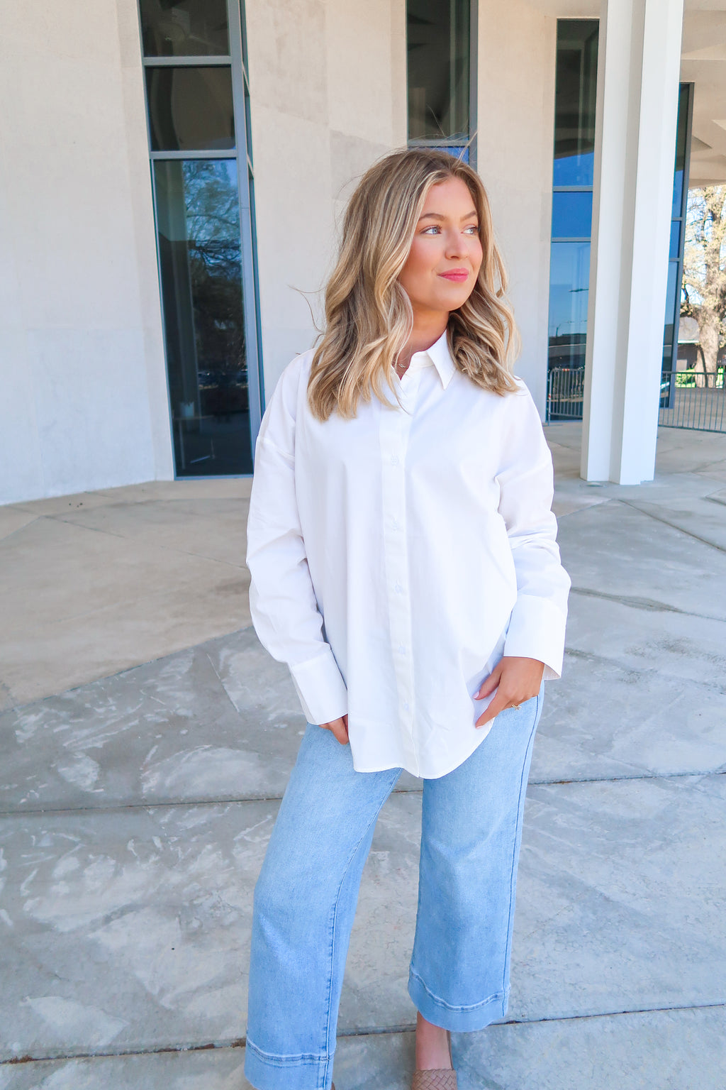 The Sunday Poplin Top